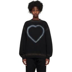 Black Heart Choker Sweatshirt 231327F098000
