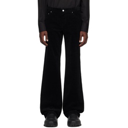 Black Low Rise Trousers 222327M191004