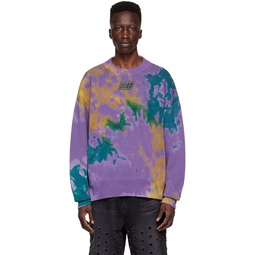 Purple Cotton Sweater 221327M201018