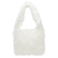 White Faux Fur Bag 222327M170001