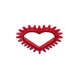 Red Small Spike Heart Ring 231327F024001