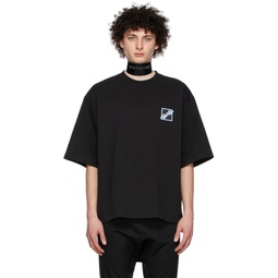 Black Hotfix Patch T Shirt 221327M213000