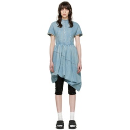 Blue Denim Mini Dress 221327F052000