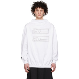 White Cotton Sweatshirt 221327M204011