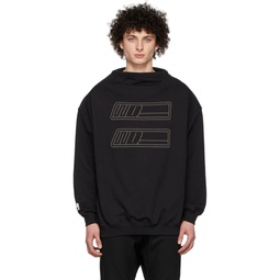 Black High Boatneck Sweatshirt 221327M204010