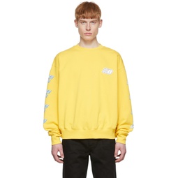 Yellow Cotton Sweatshirt 221327M204046
