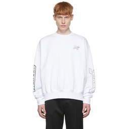 White Cotton Sweatshirt 221327M204049