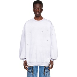 White Cotton Sweatshirt 221327M204025