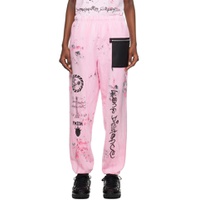 Pink Smudged Lounge Pants 231944F086002