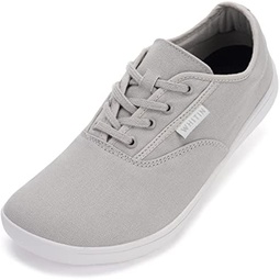 WHITIN Mens Wide Canvas Barefoot Sneakers Zero Drop Sole Minimalist Footwear