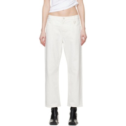 White Tapered Jeans 241704F069001