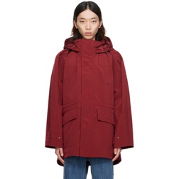 Red Hooded Jacket 241704M180011