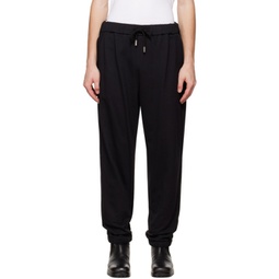 Black Embroidered Lounge Pants 222704M190004