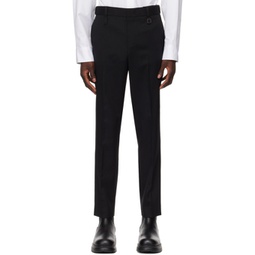 Black Tapered Trousers 241704M191010