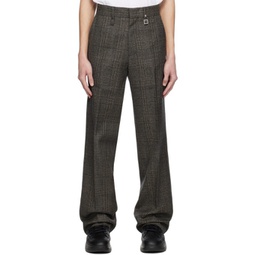 Gray Tapered Trousers 232704M191006