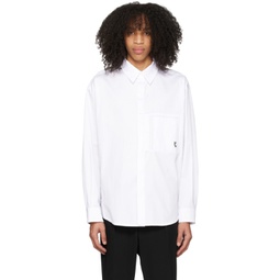 White Button-Down Shirt 231704M192017