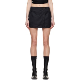 Black Wrap Miniskirt 241704F090000