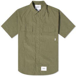 WTAPS 12 2 Pocket Short Sleeve Ripstop Shirt Olive Drab