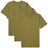 WTAPS 01 Skivvies 3-Pack T-Shirt Olive Drab