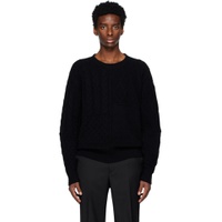 Black Patchwork Sweater 231401M201002