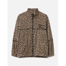 Leopard Velvet Track Jacket