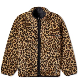 Wacko Maria Reversible Leopard Fleece Jacket Beige