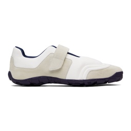 White & Gray Jewel Sneakers 241752M237005