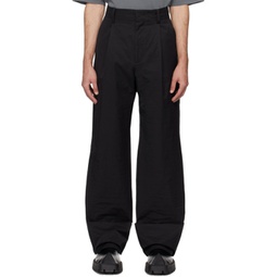 Black Roll-Up Trousers 241327M191002