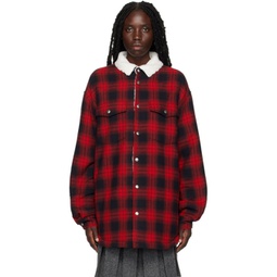 Red Check Jacket 222327F109004