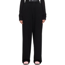 Black Embroidered Lounge Pants 232327F086002
