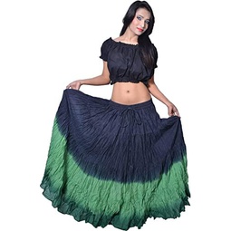 Wevez Womens Belly Dance Cotton 12 Yard Skirt