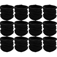 Winter Thermal Neck Warmers, 12 Pack, Fleece Lined Interior Gaiter Warm Scarf Wrap, Mens Womens