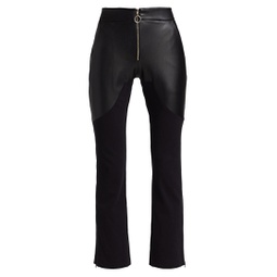 Body Lines Vegan Leather Trousers