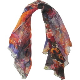 Wrapables 100% Mulberry Silk Square Scarf, Impressionism
