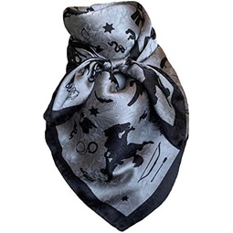 WYOMING TRADERS Unisex Adult Cowboy Silhouette Regular Lightweight Breathable Jacquard Silk Scarf