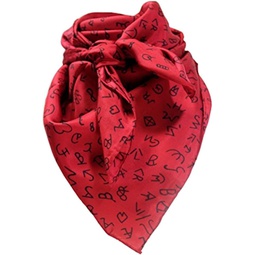 Wyoming Traders Red Wild Rag with Brands Scarf, 34 Inches