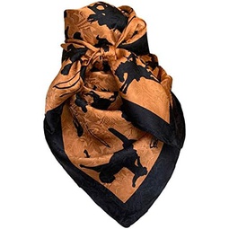 Wyoming Traders Cowboy Silhouette Wild Rag 100% Silk Scarf Bandana Multiple Colors and Sizes