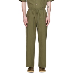 Green Restful Trousers 241955M191002