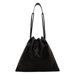 Black Soft Smooth Leather Tote Bag 241731F048006