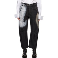 Black Gusseted Jeans 241731F069011