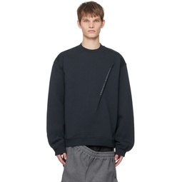 Black Pinched Sweatshirt 241893M204001