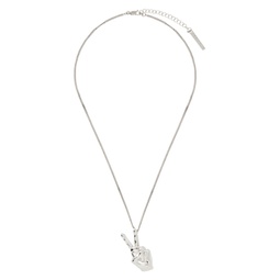 Silver Mini Peace Necklace 241893M145007