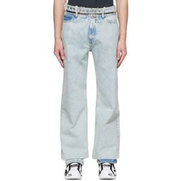 Blue Y Belt Jeans 222893M186019