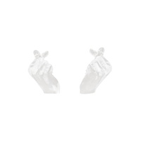Transparent Midi Finger Heart Earrings 241893F022010