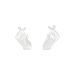 Transparent Midi Finger Heart Earrings 241893F022010
