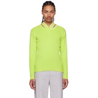 Green Cutout Sweater 231893M206001