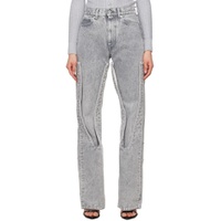 Gray Snap Off Jeans 241893F069027