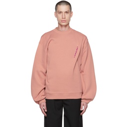 Pink Pinched Sweatshirt 222893M204006