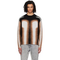 Black   Brown Gradient Sweater 241893M201002