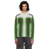 Green Gradient Sweater 241893M201003